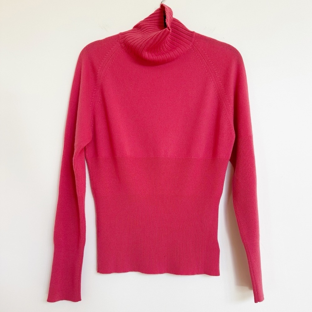 GUCCI Hot Pink 100% Cashmere Turtleneck/Cowl Neck Sweater Size Medium